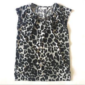 New York & Company Sleeveless Animal Print Blouse